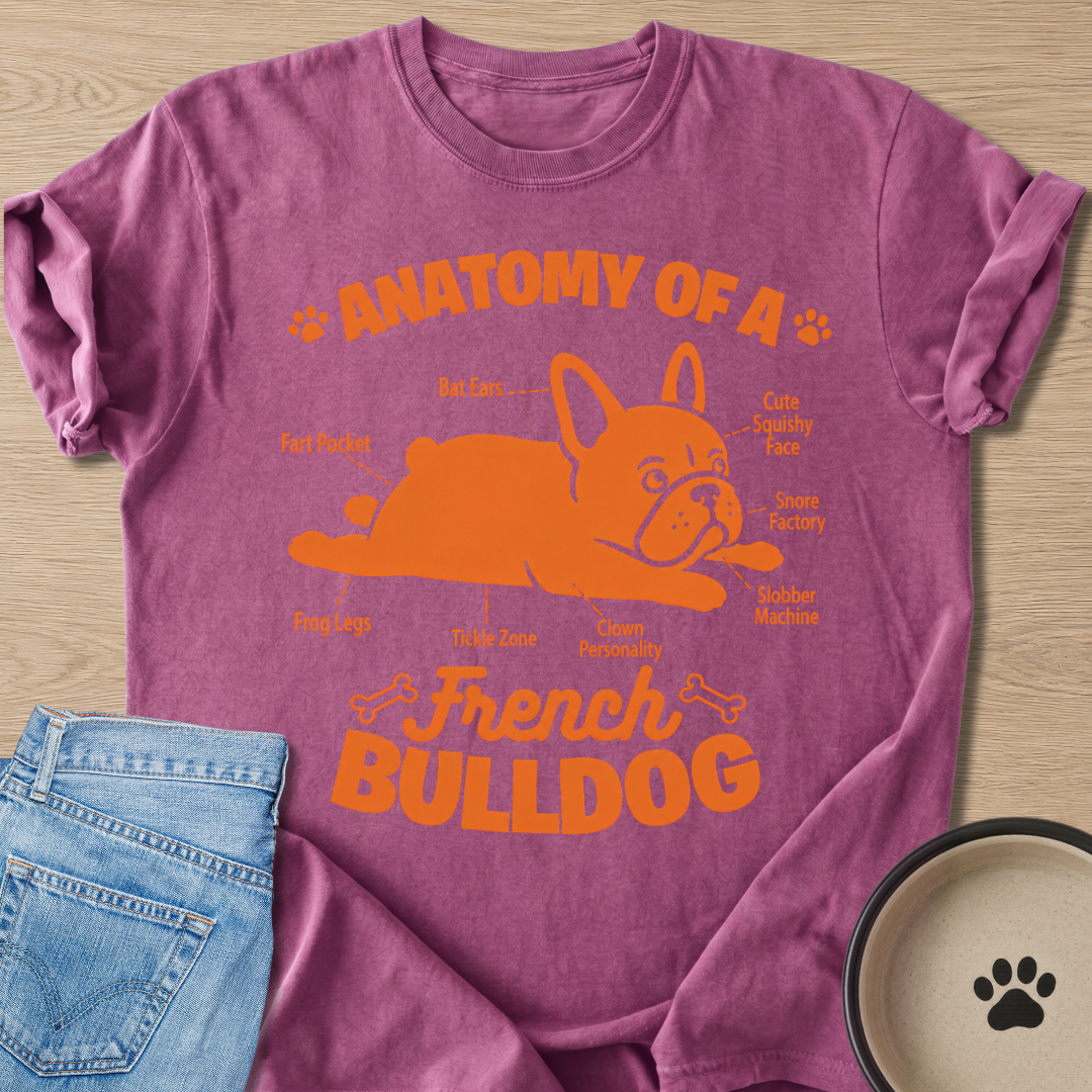 Anatomy Of A Frenchie T-shirt