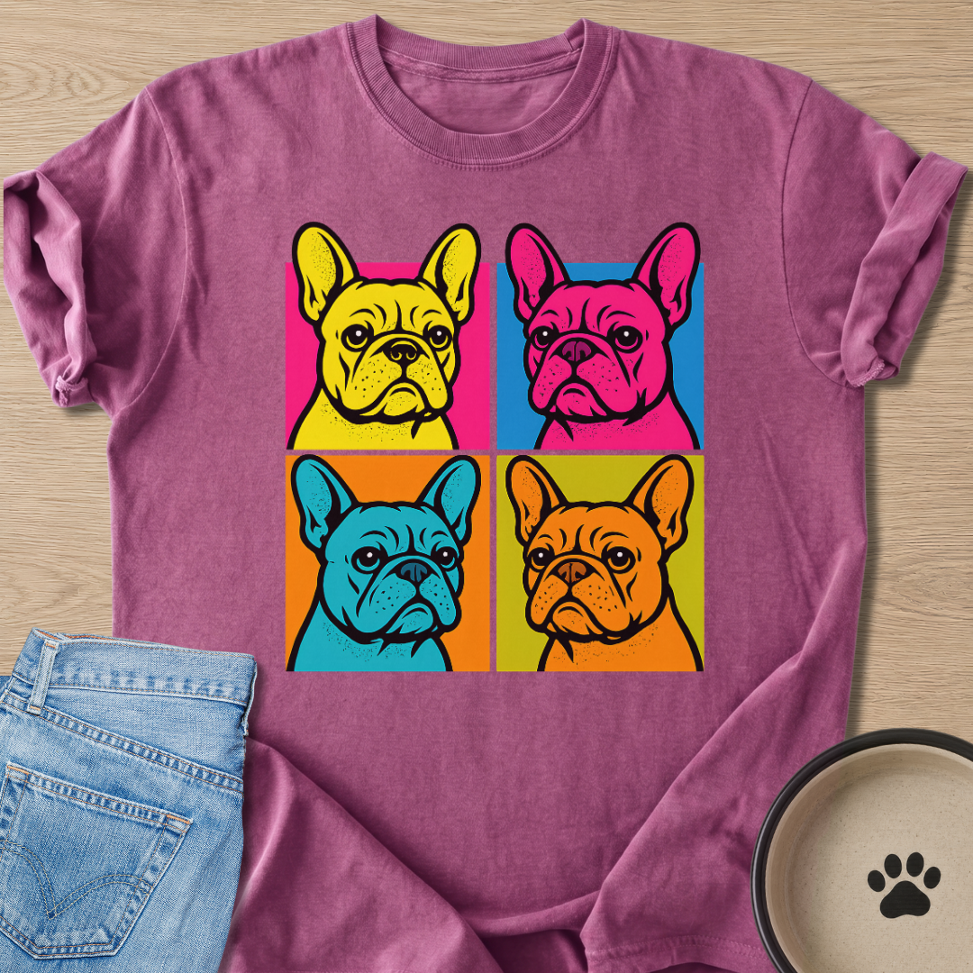 Frenchie Pop Art T-shirt