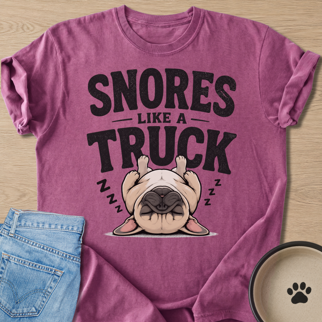 Snores Like A Truck T-shirt