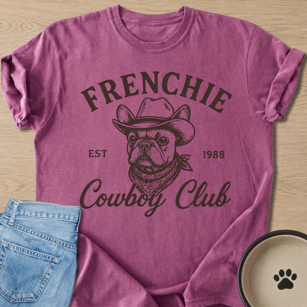 Frenchie Cowboy Club T-shirt