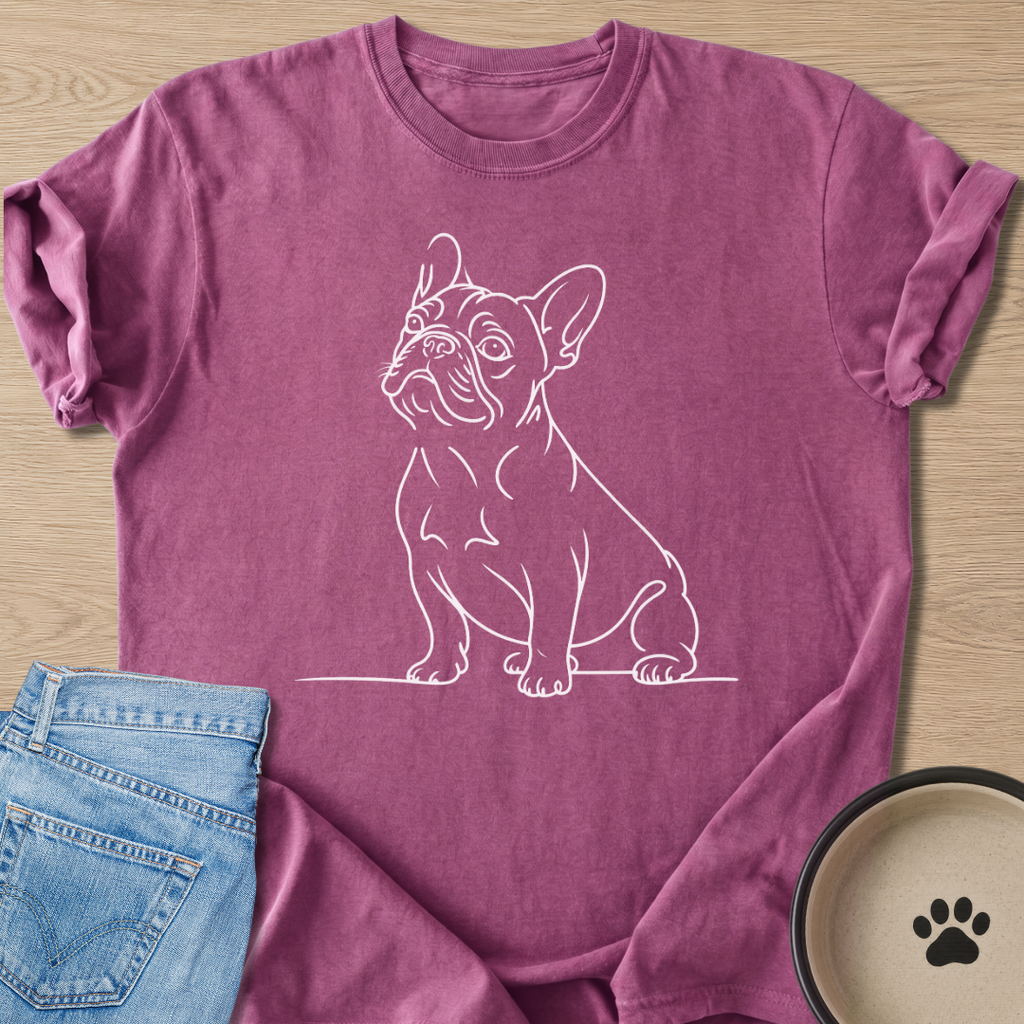 Line Art Frenchie T-shirt