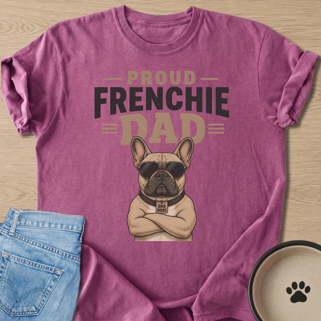Proud Frenchie Dad T-shirt