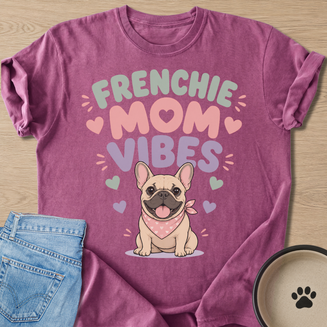 Frenchie Mom Vibes T-shirt