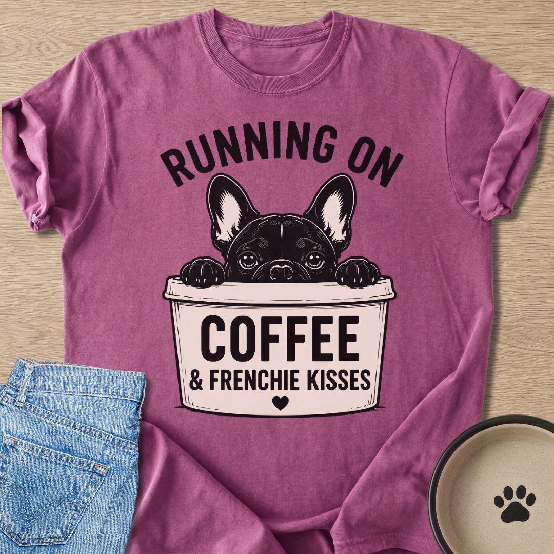 Coffee & Frenchie Kisses T-shirt