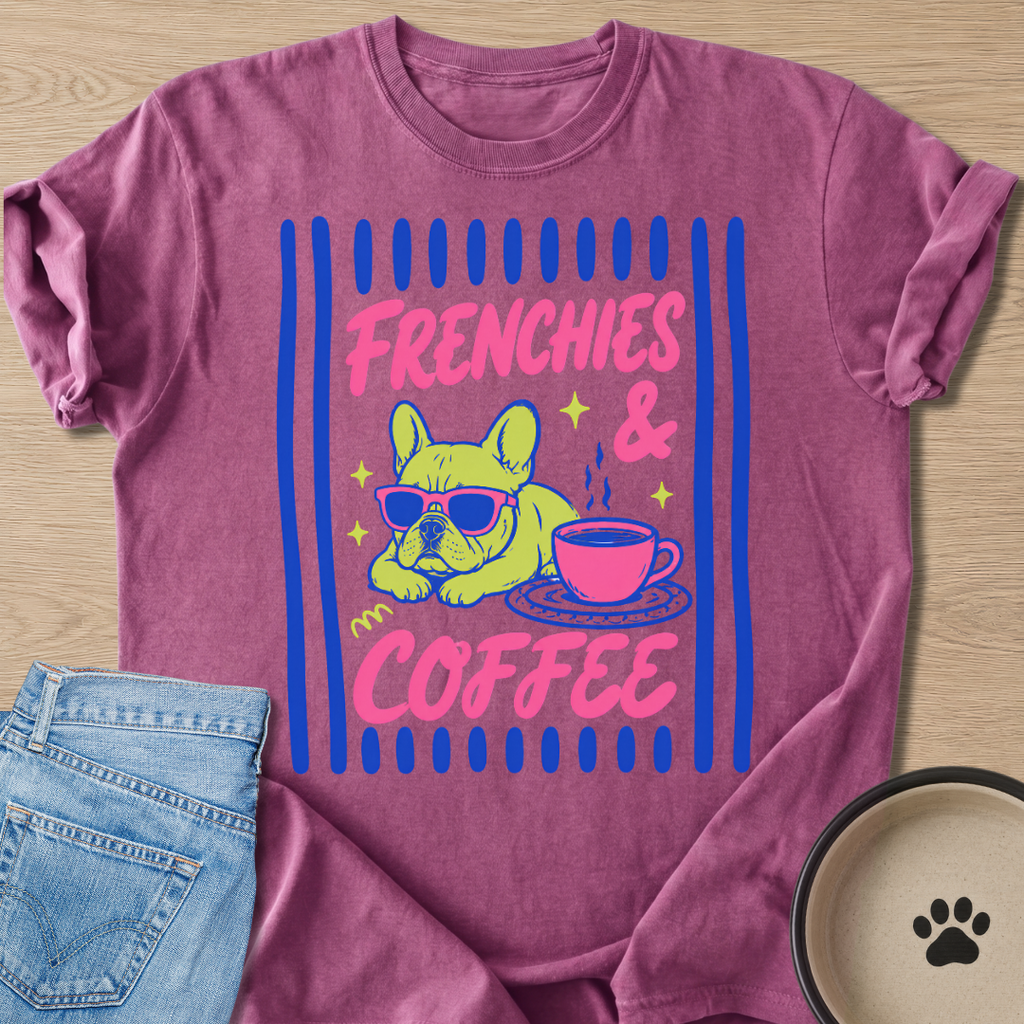 Frenchies & Coffee T-shirt