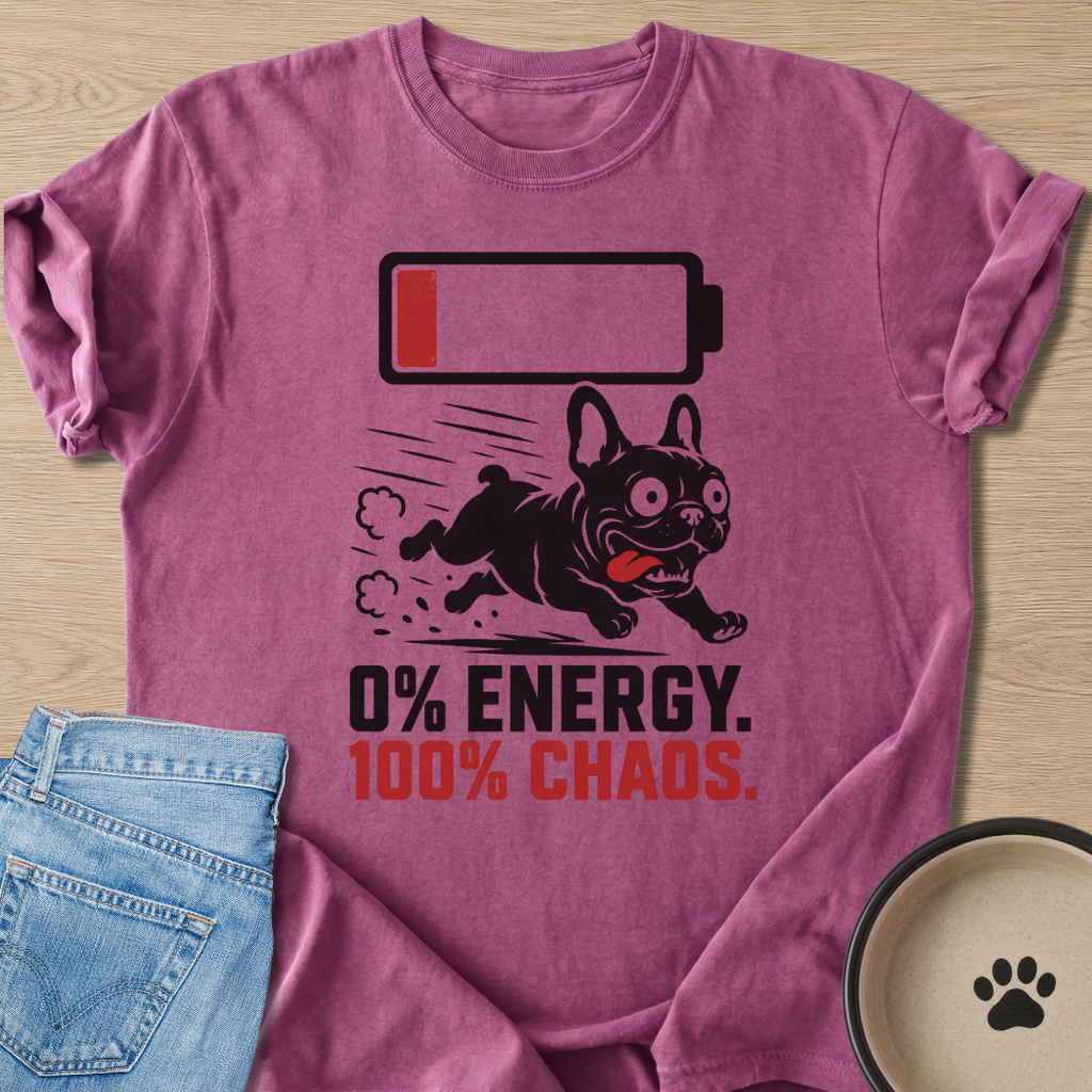 0% Energy. 100% Chaos. T-shirt