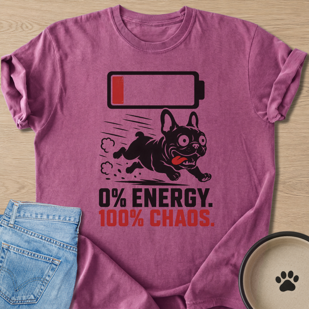 0% Energy. 100% Chaos. T-shirt