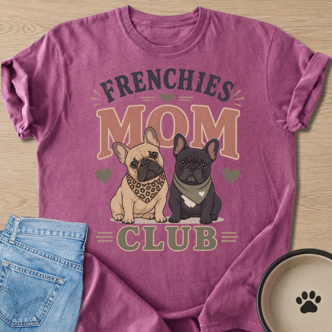 Frenchies Mom Club T-shirt