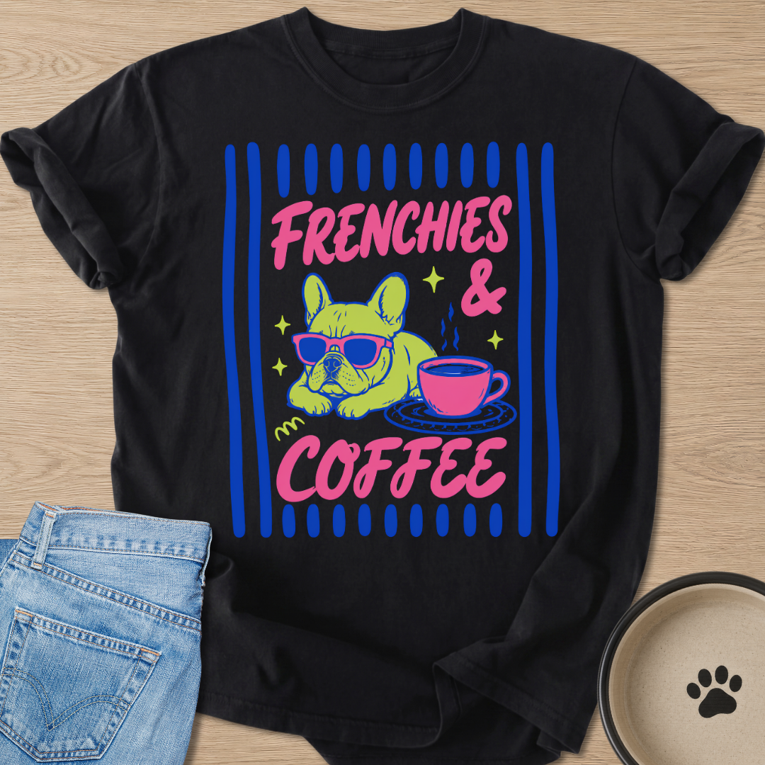 Frenchies & Coffee T-shirt