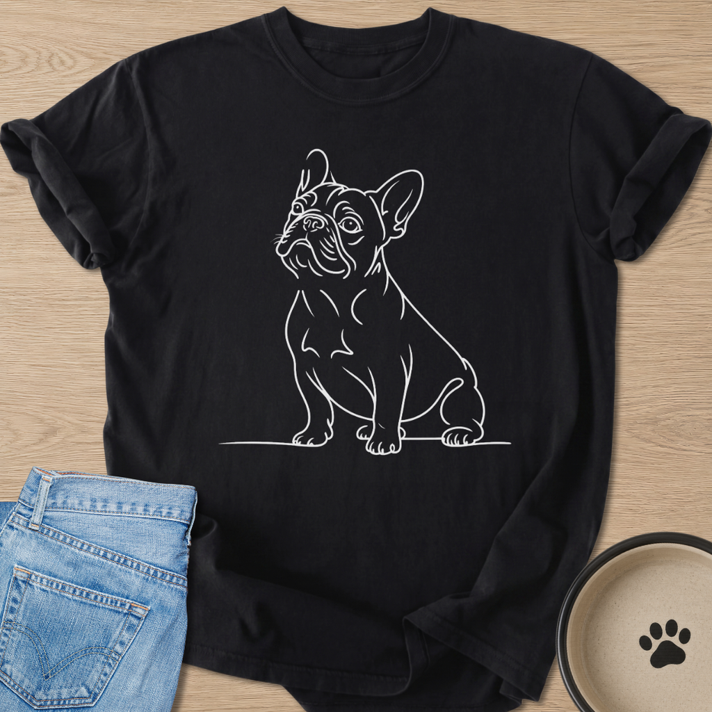 Line Art Frenchie T-shirt