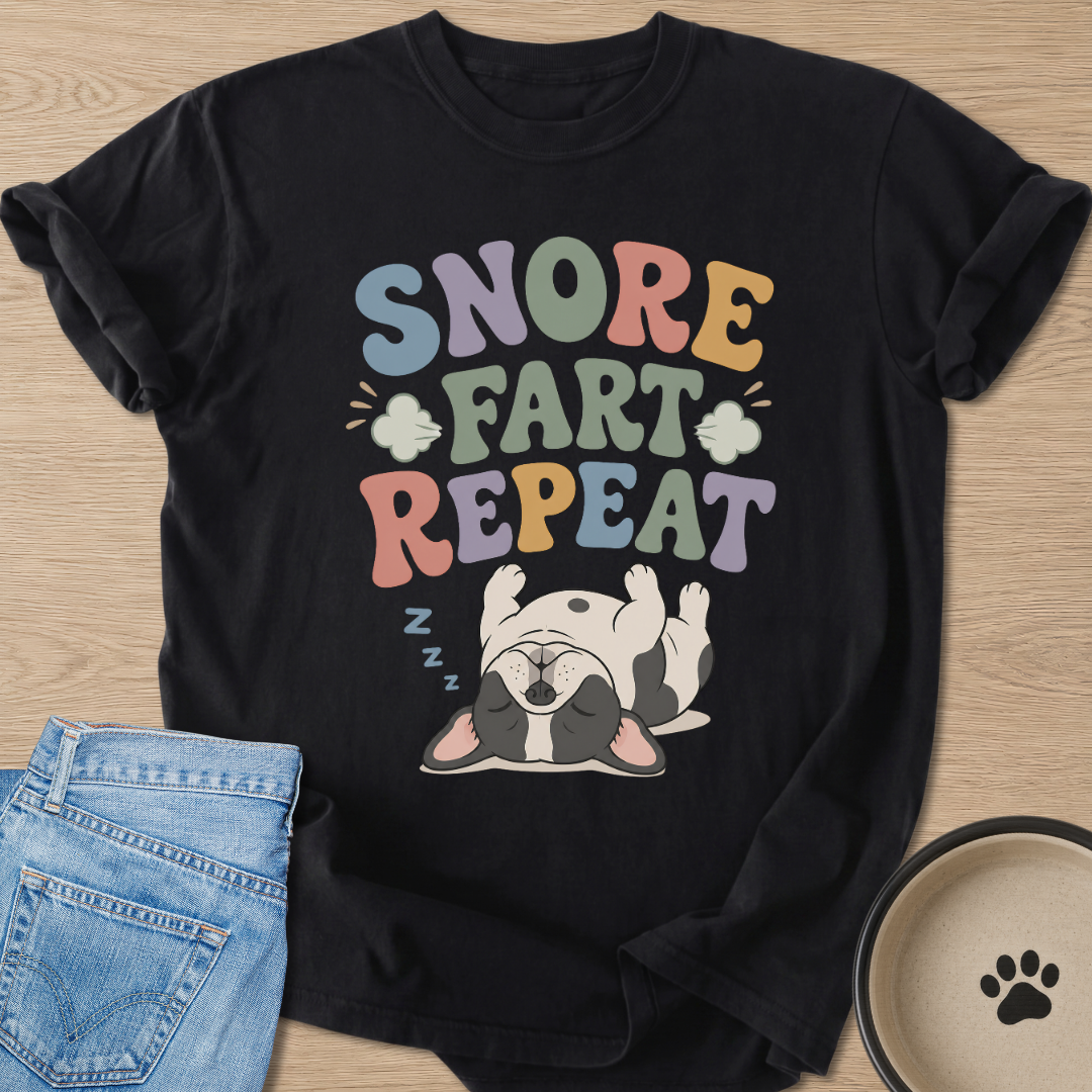 Snore Fart Repeat T-shirt