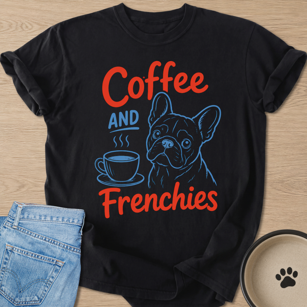 Coffee And Frenchies T-shirt
