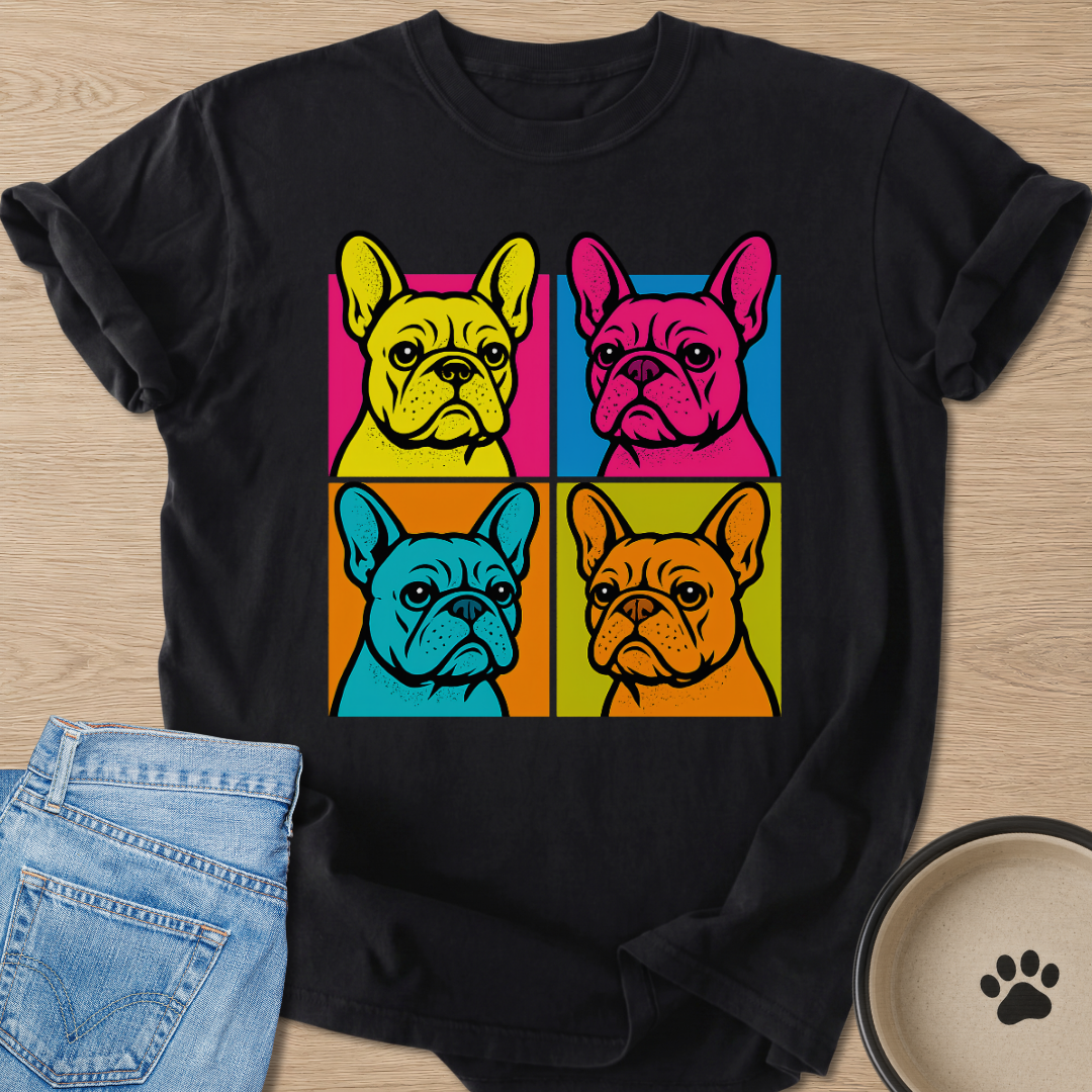 Frenchie Pop Art T-shirt