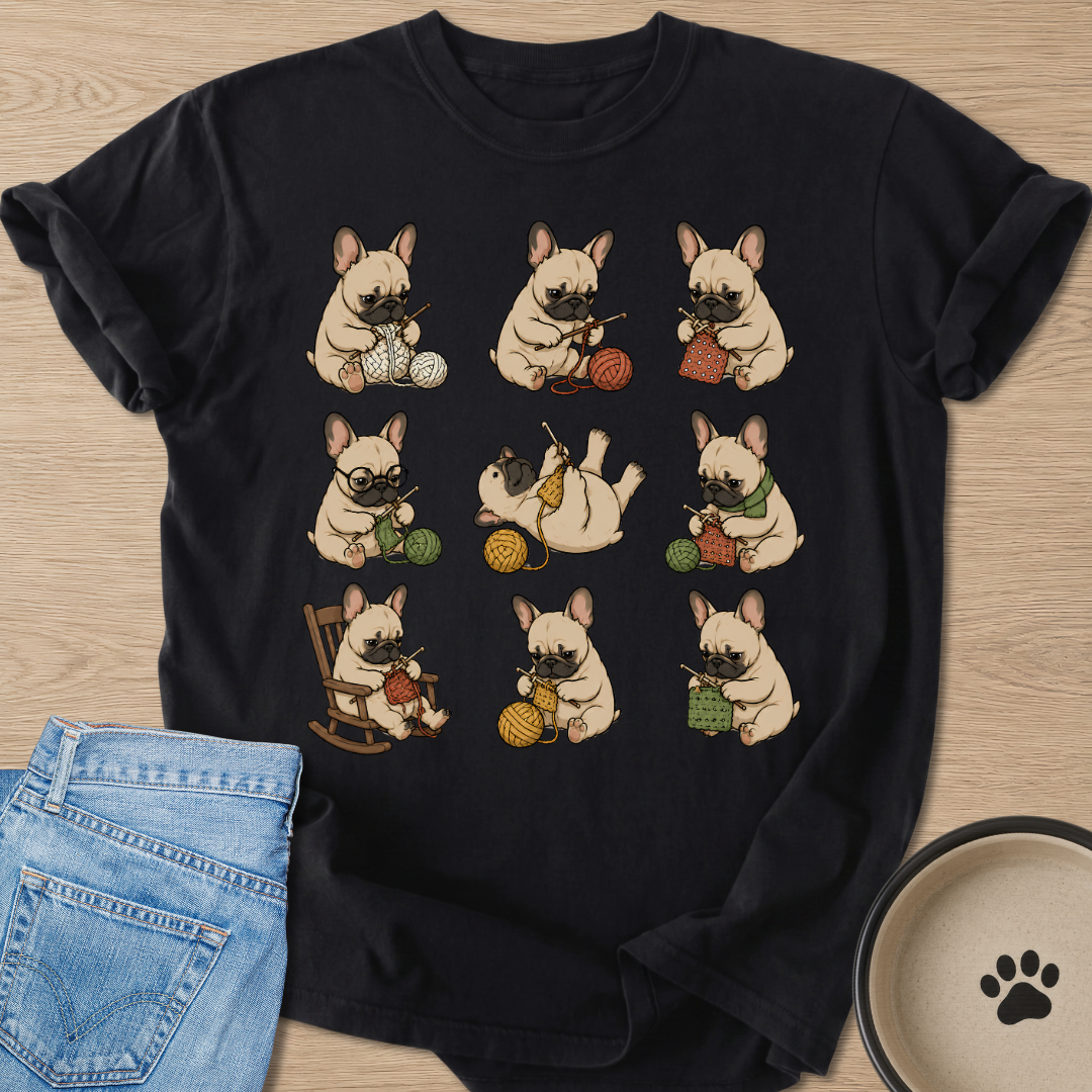 Knitter Frenchie T-shirt