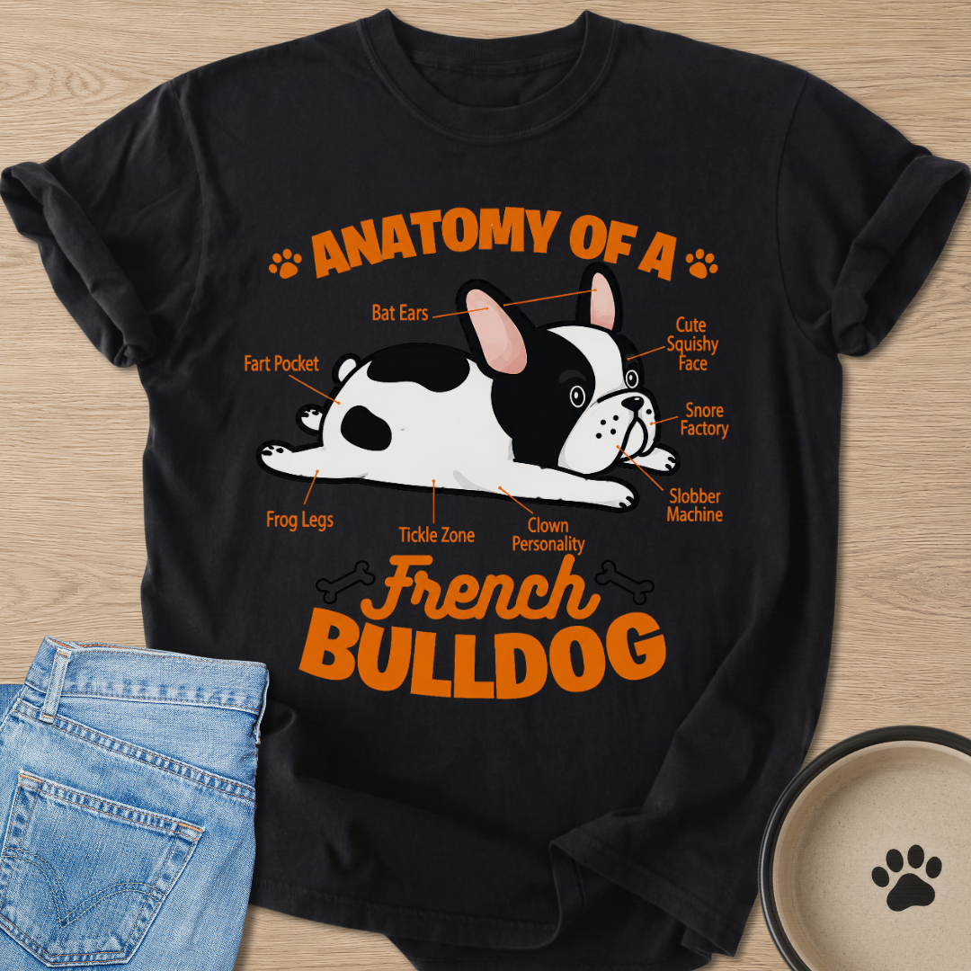 Anatomy of A Frenchie T-shirt