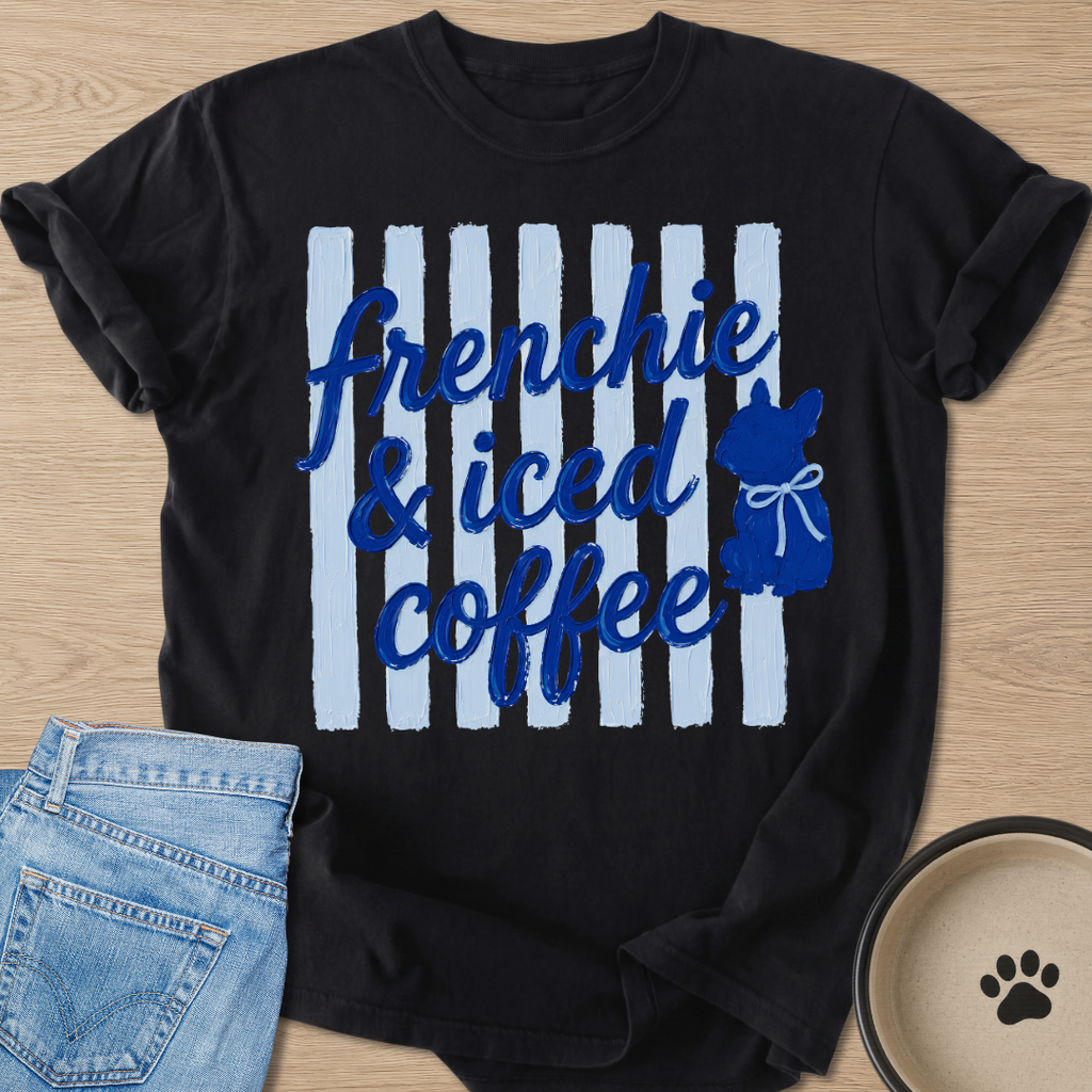 Frenchie & Iced Coffee T-shirt