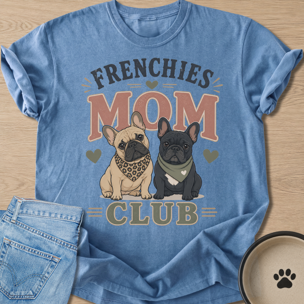 Frenchies Mom Club T-shirt