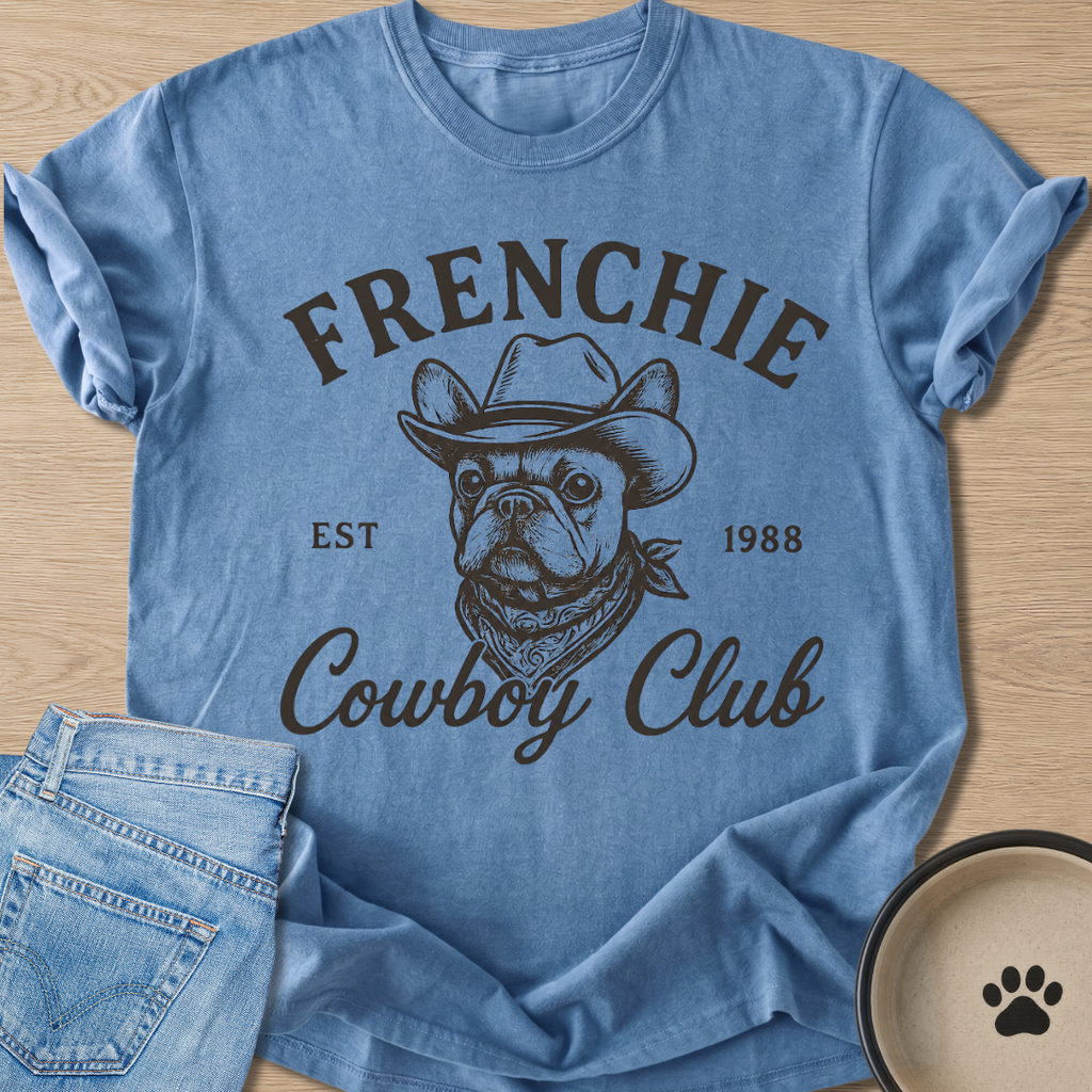 Frenchie Cowboy Club T-shirt