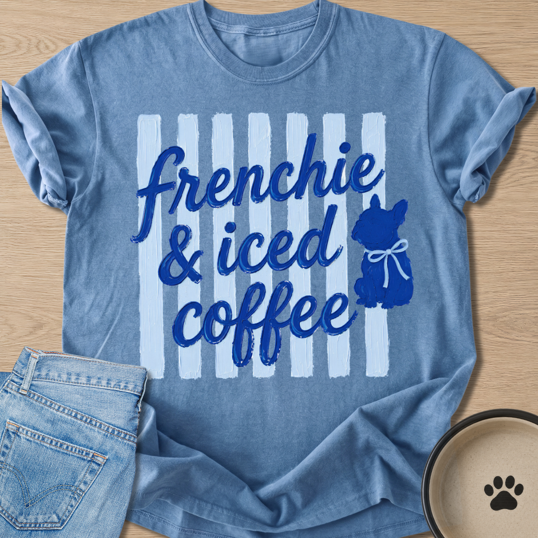 Frenchie & Iced Coffee T-shirt