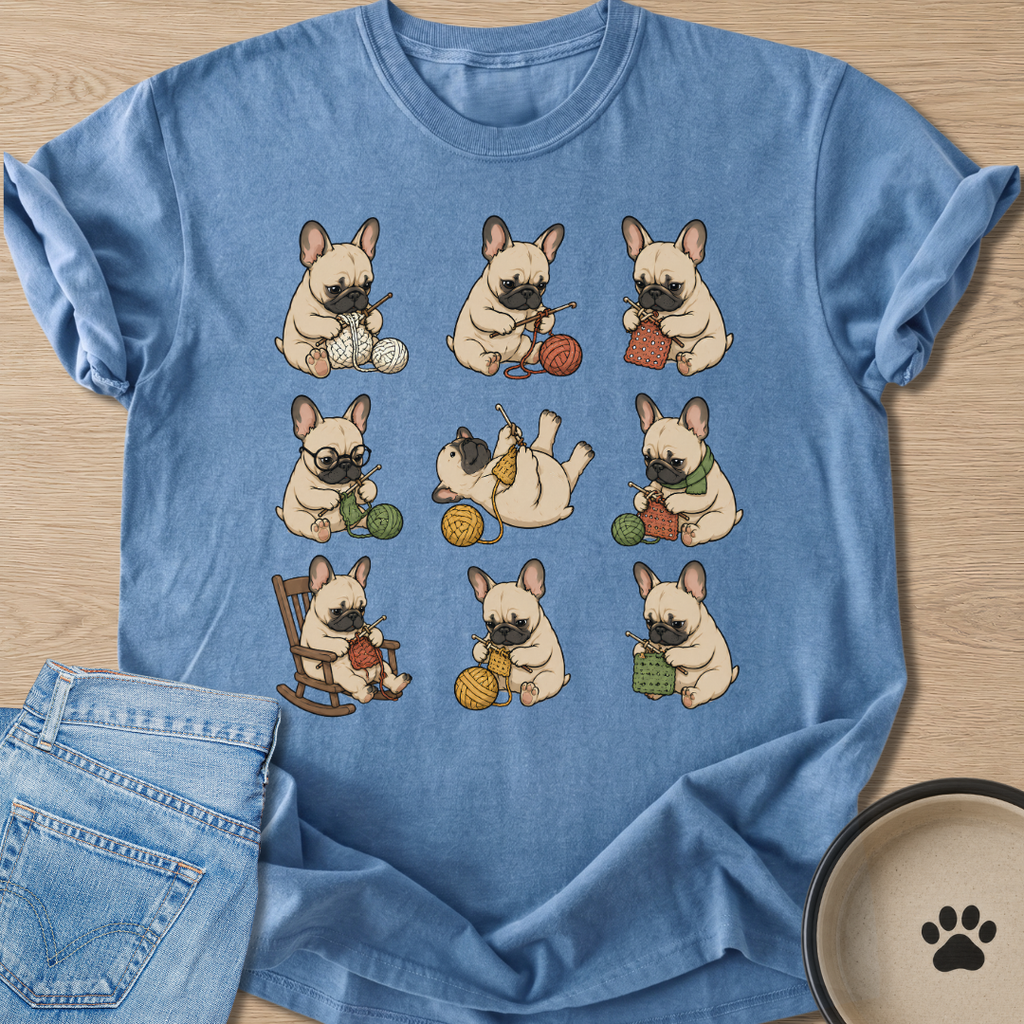 Knitter Frenchie T-shirt