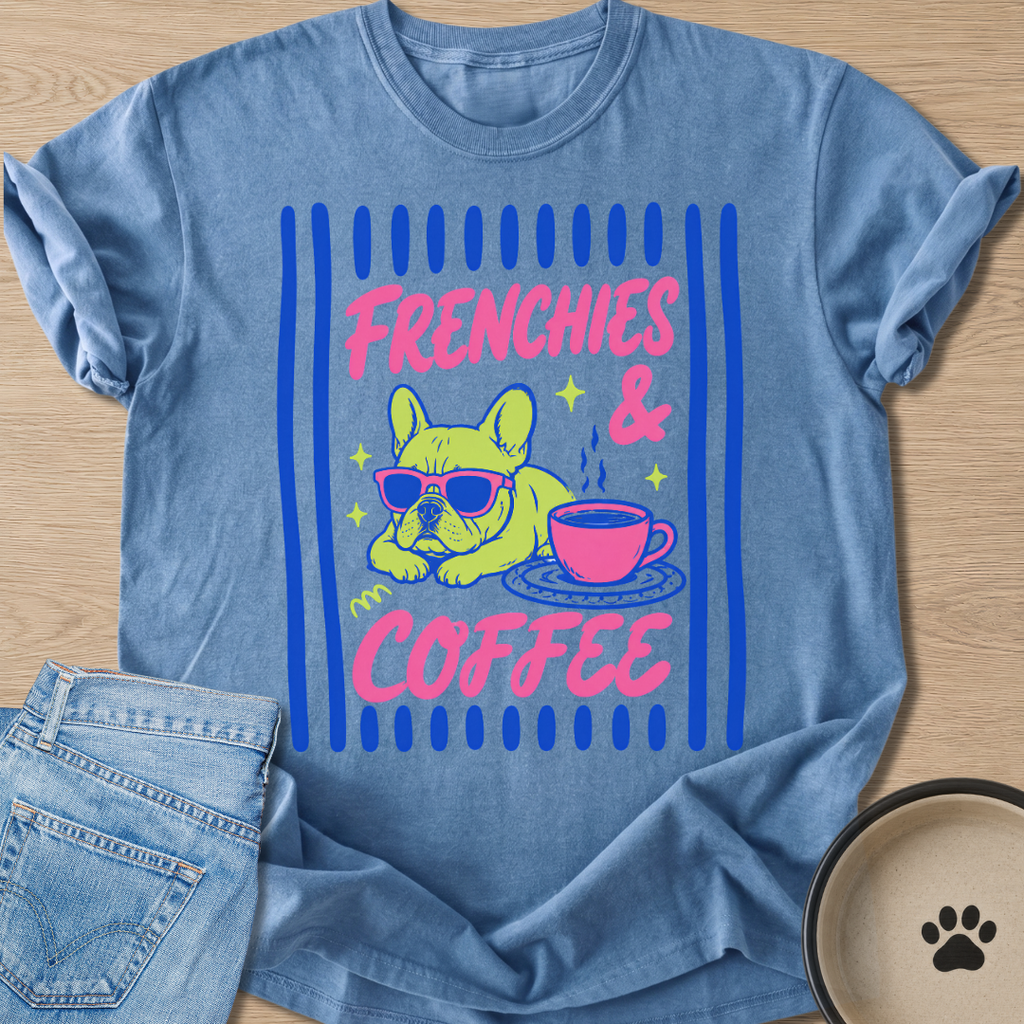 Frenchies & Coffee T-shirt