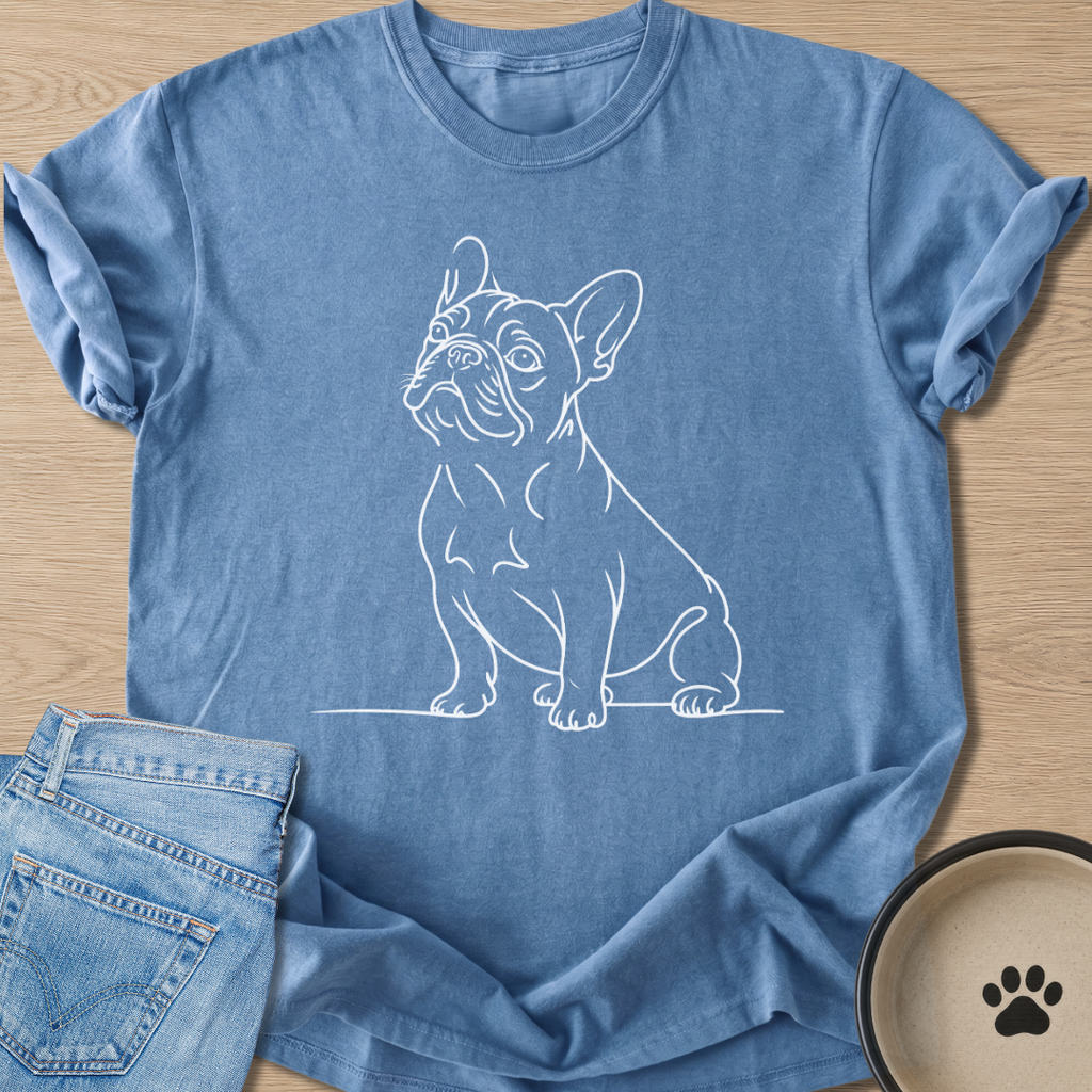 Line Art Frenchie T-shirt