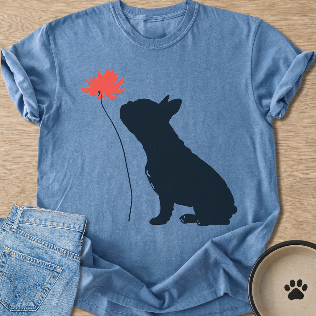 Frenchie in Bloom T-shirt