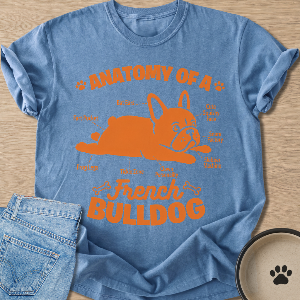 Anatomy Of A Frenchie T-shirt