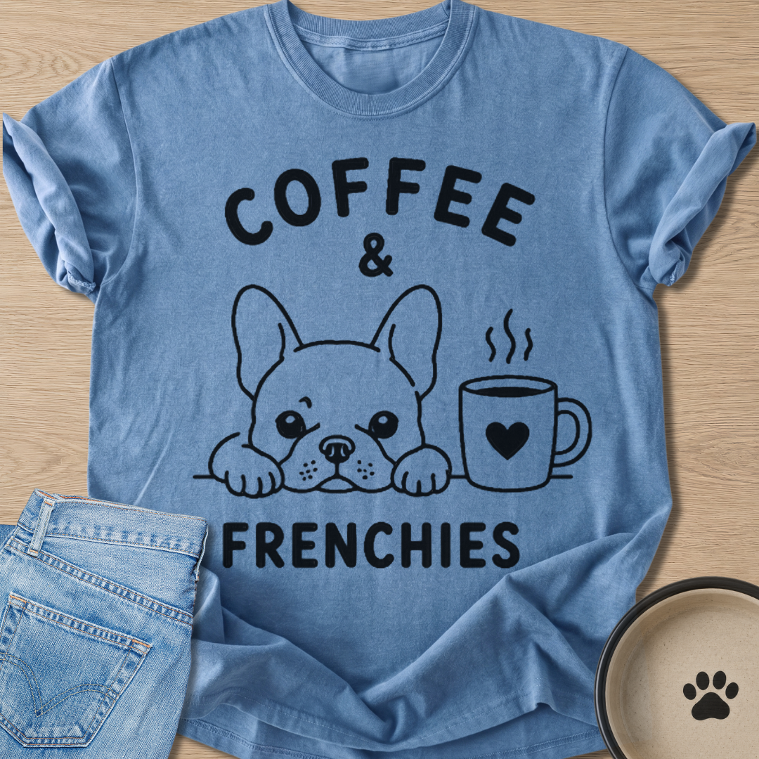 Coffee & Frenchies T-shirt