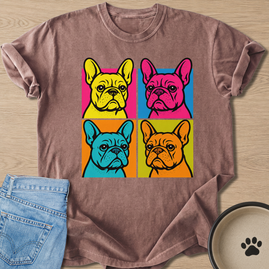 Frenchie Pop Art T-shirt