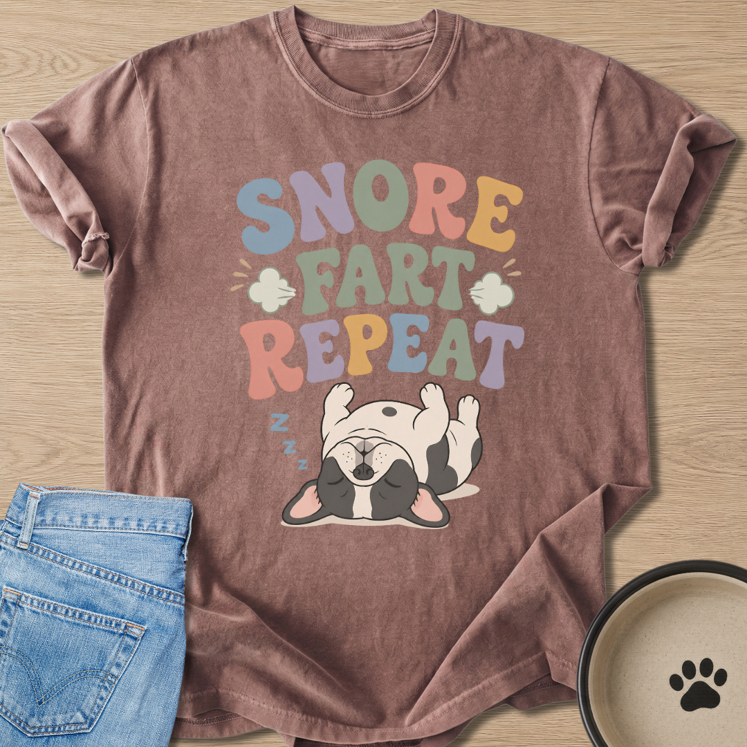 Snore Fart Repeat T-shirt