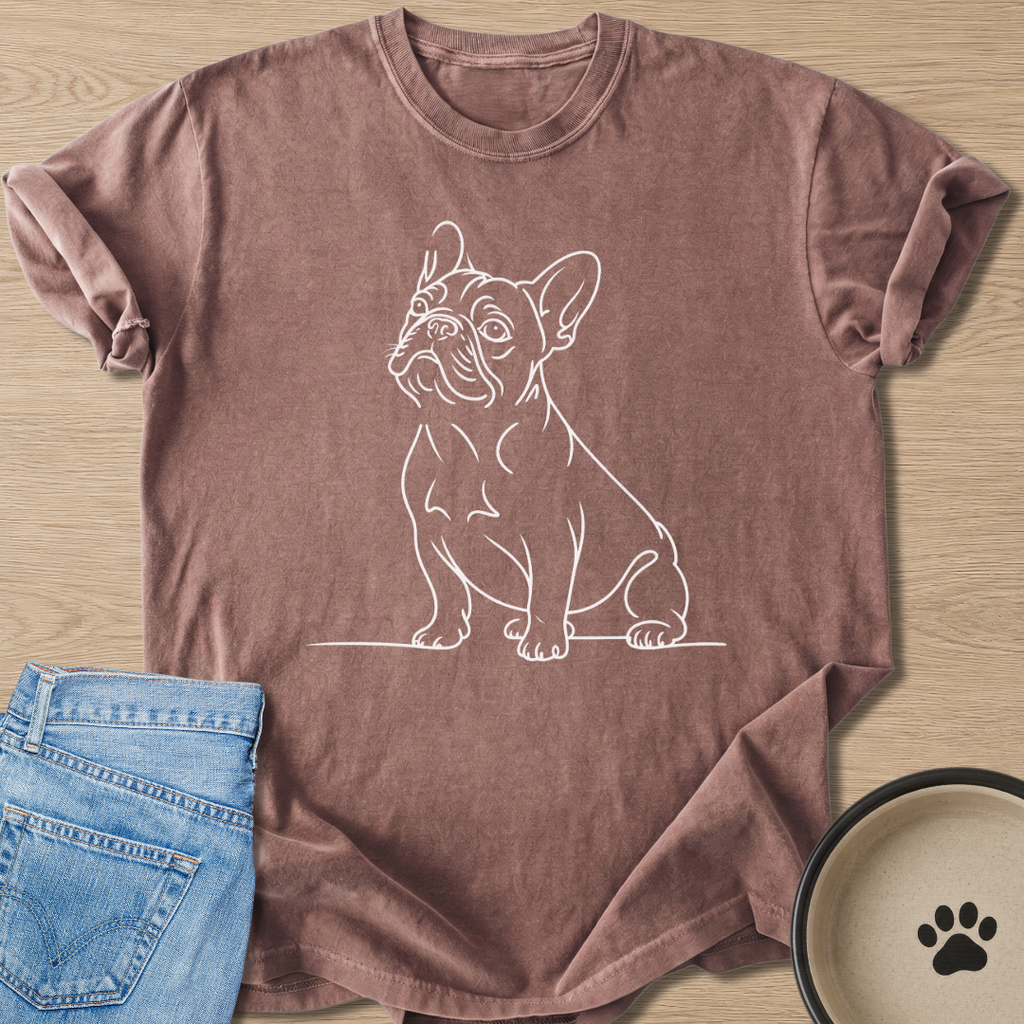 Line Art Frenchie T-shirt