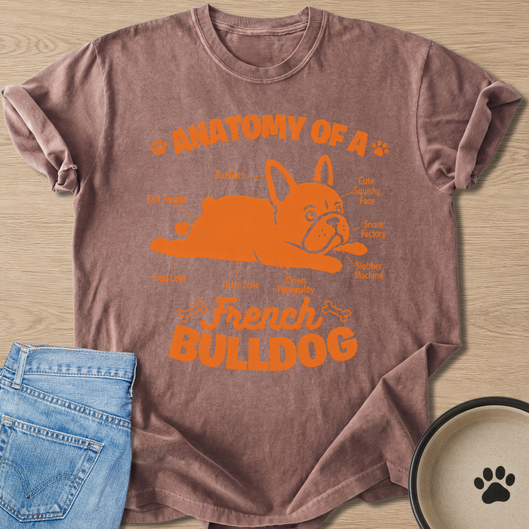 Anatomy Of A Frenchie T-shirt