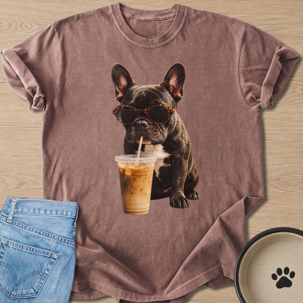 Iced Latte & Frenchie T-shirt