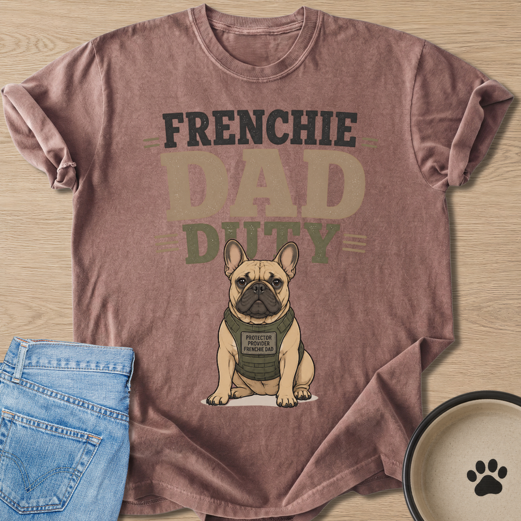 Frenchie Dad Duty T-shirt