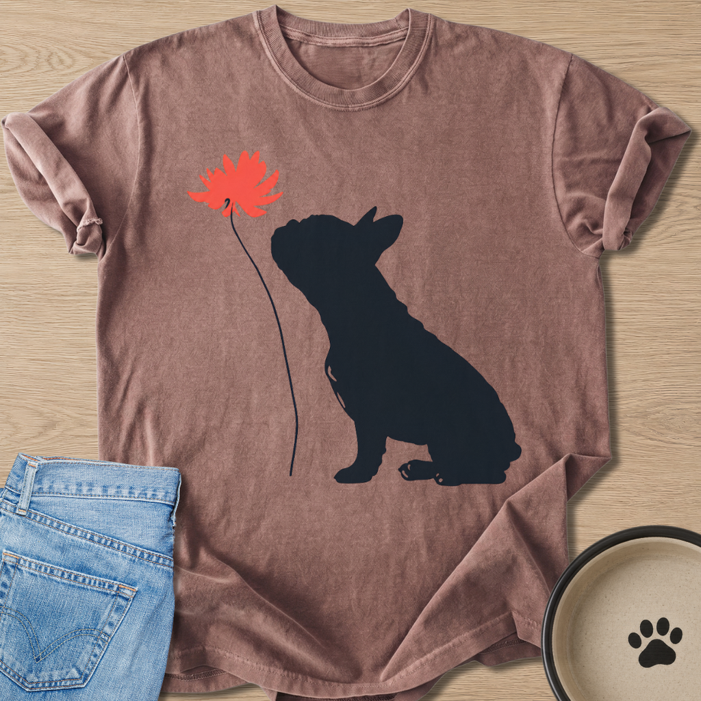 Frenchie in Bloom T-shirt