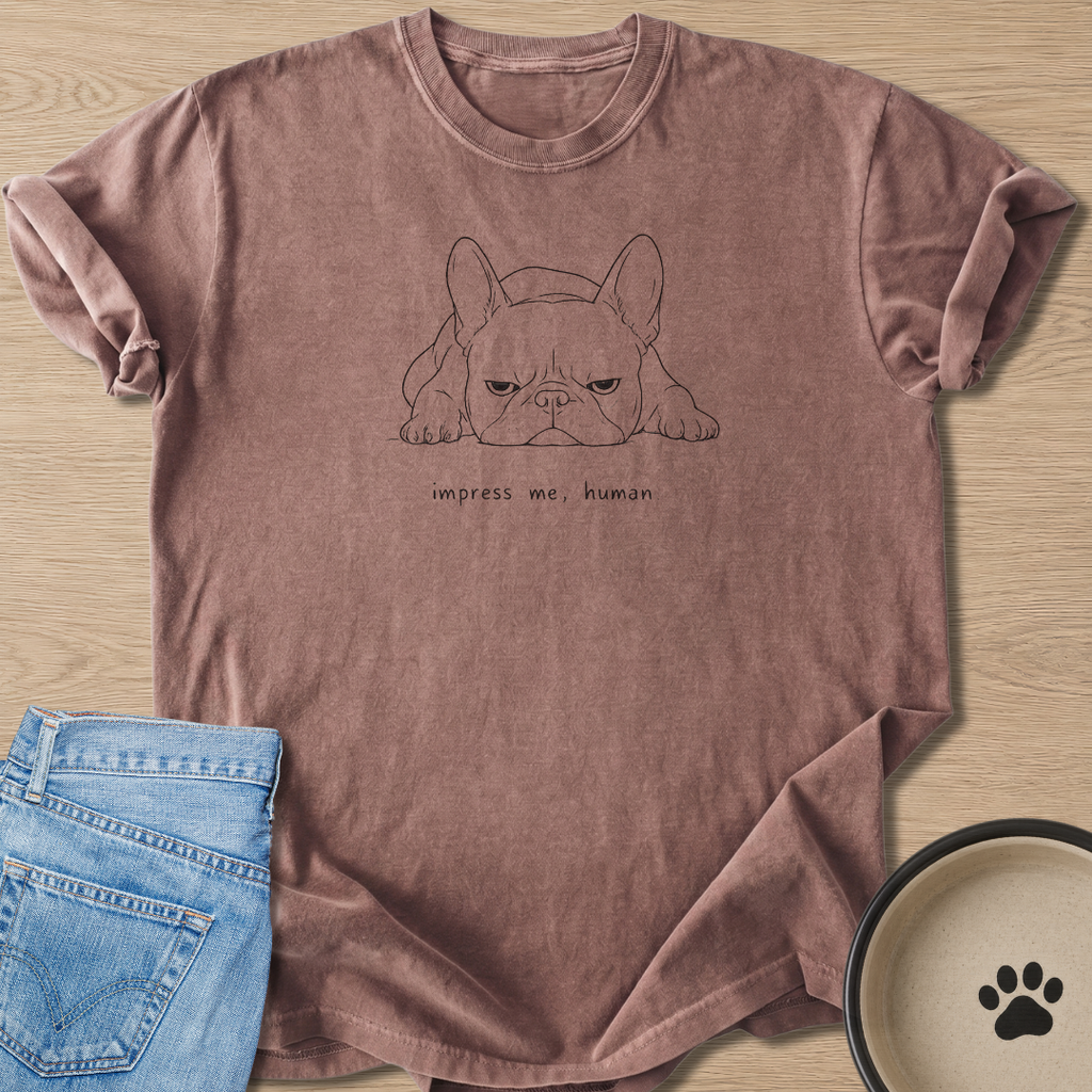 impress me, human T-shirt