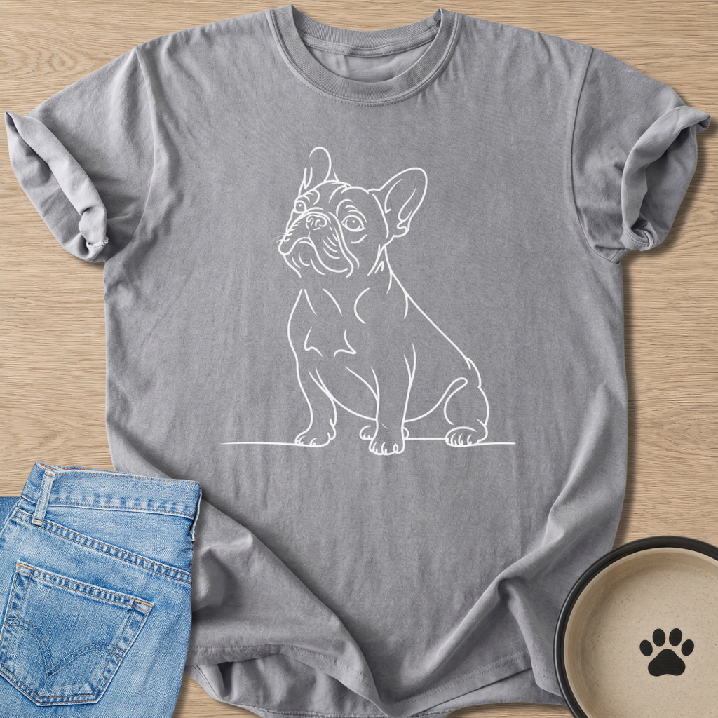 Line Art Frenchie T-shirt