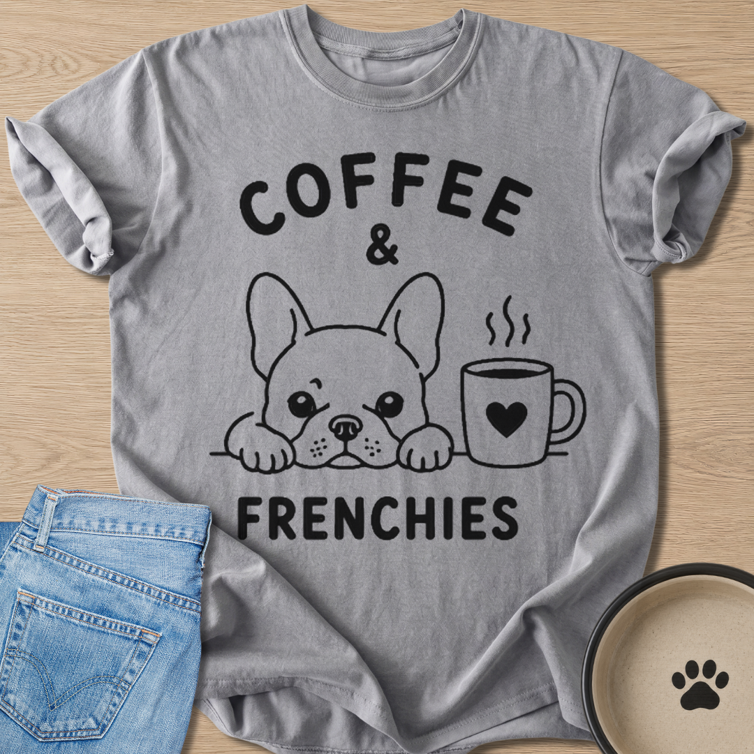 Coffee & Frenchies T-shirt