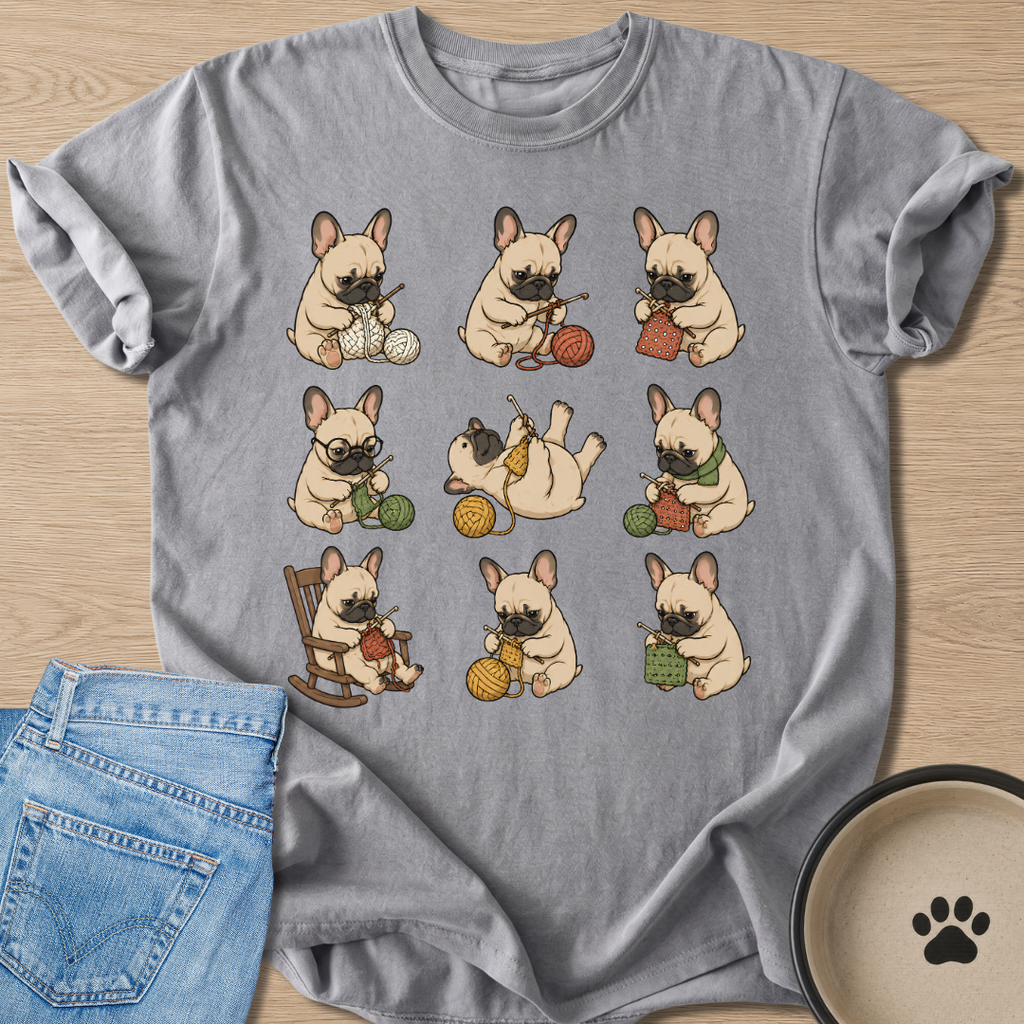 Knitter Frenchie T-shirt
