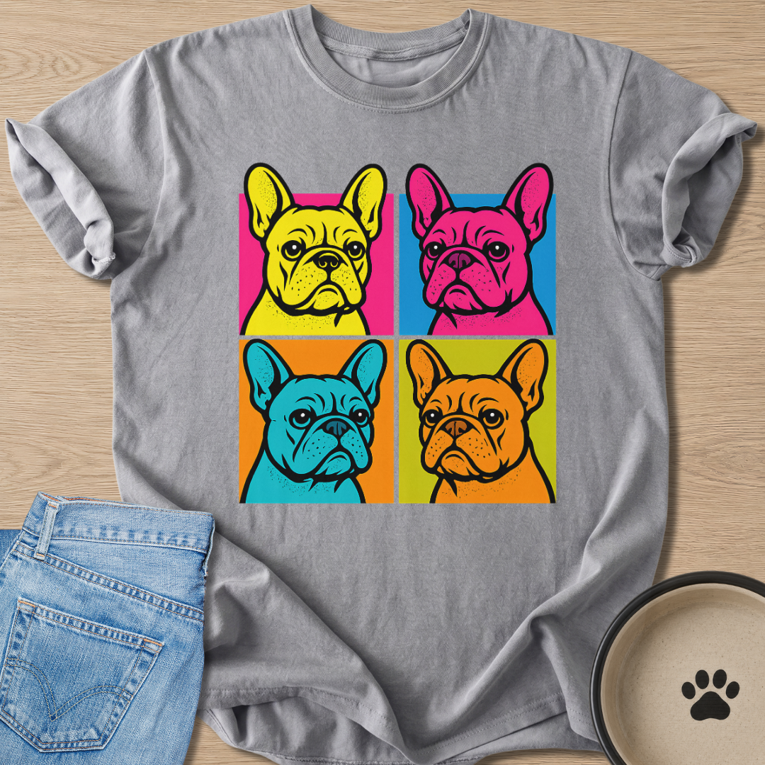 Frenchie Pop Art T-shirt