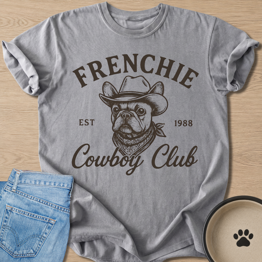 Frenchie Cowboy Club T-shirt