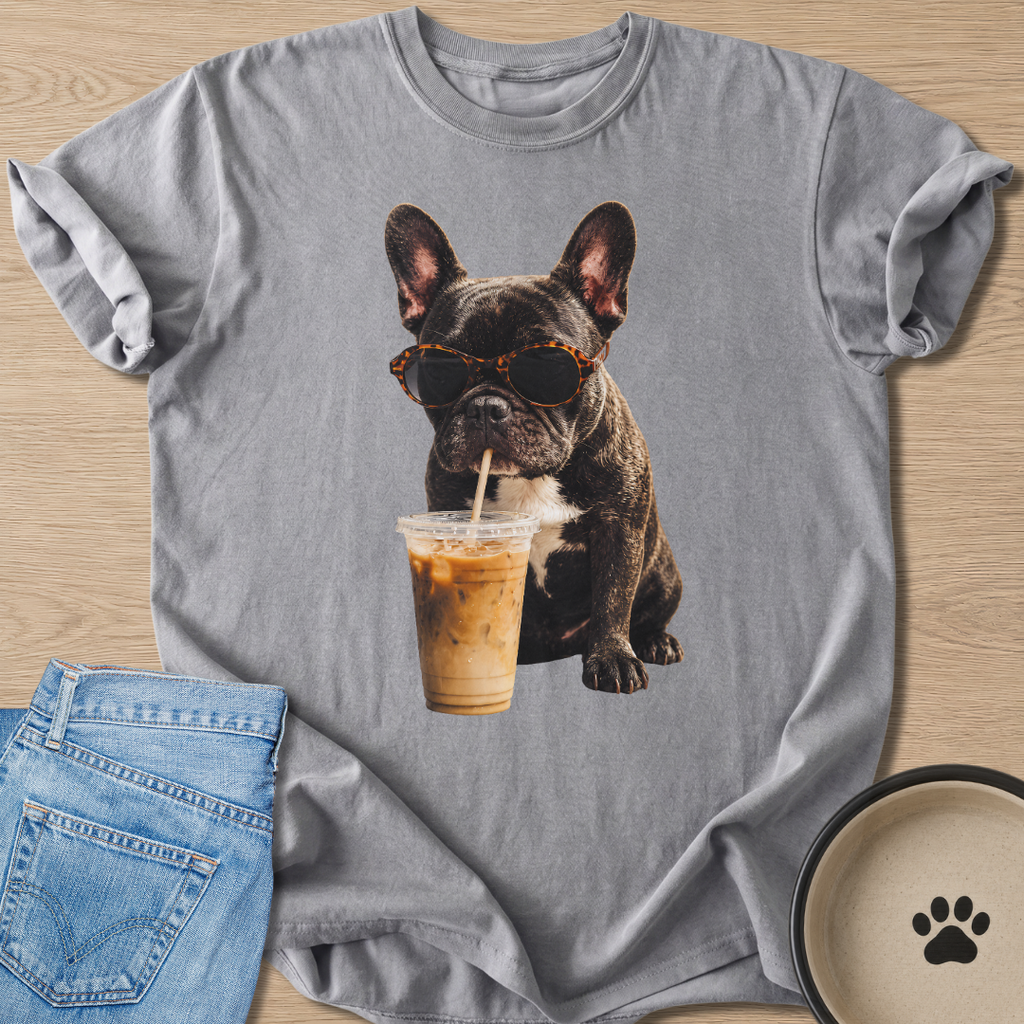 Iced Latte & Frenchie T-shirt