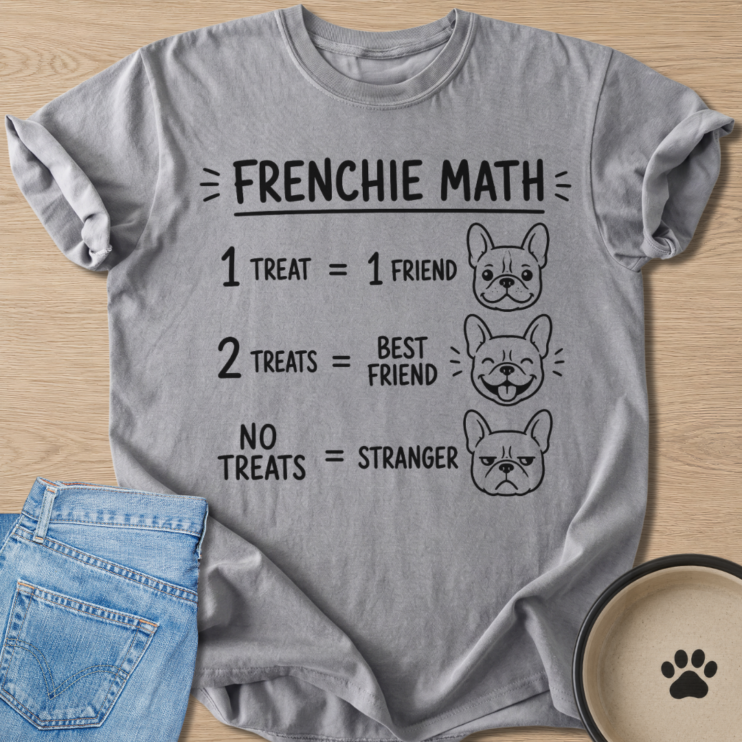 Frenchie Math T-shirt