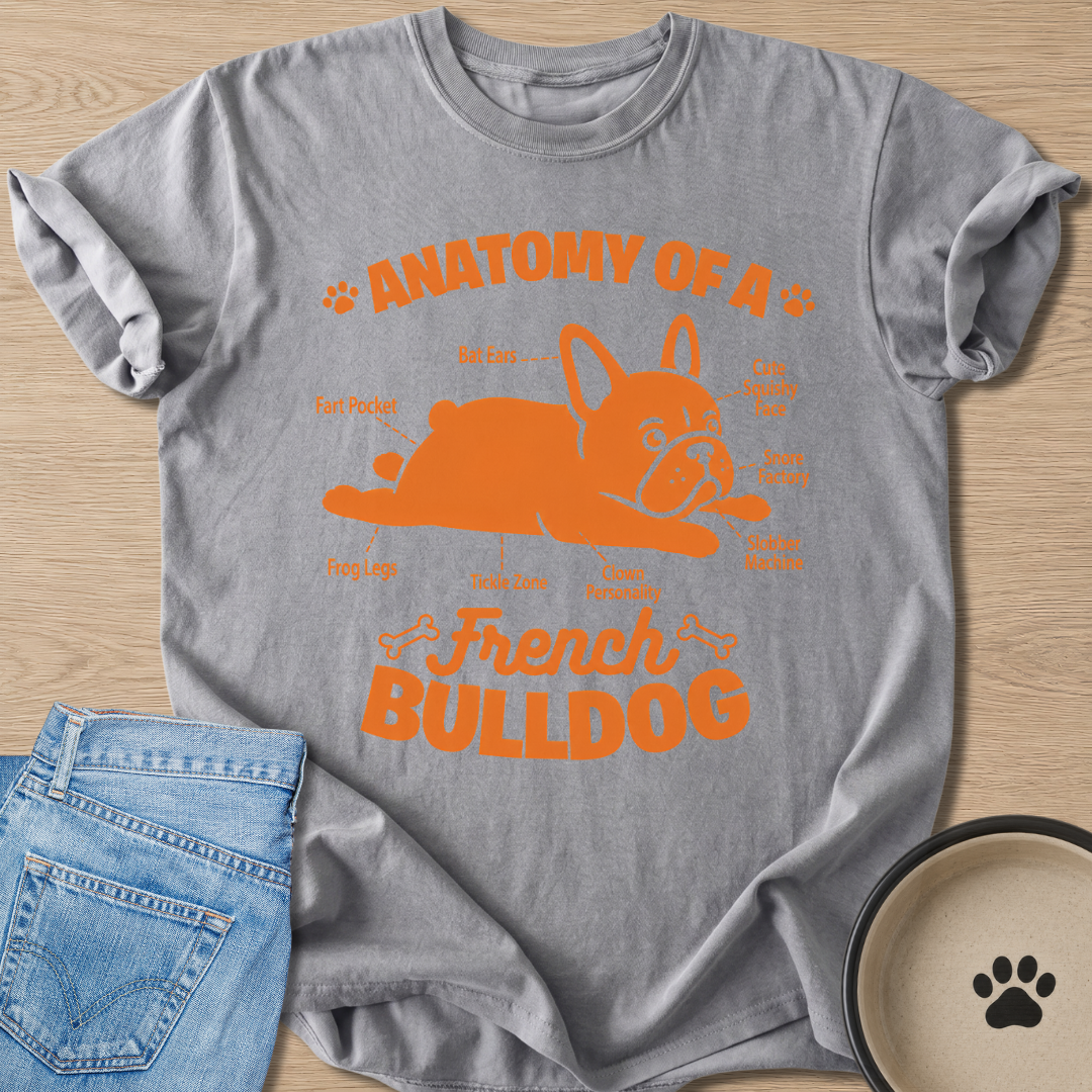 Anatomy Of A Frenchie T-shirt