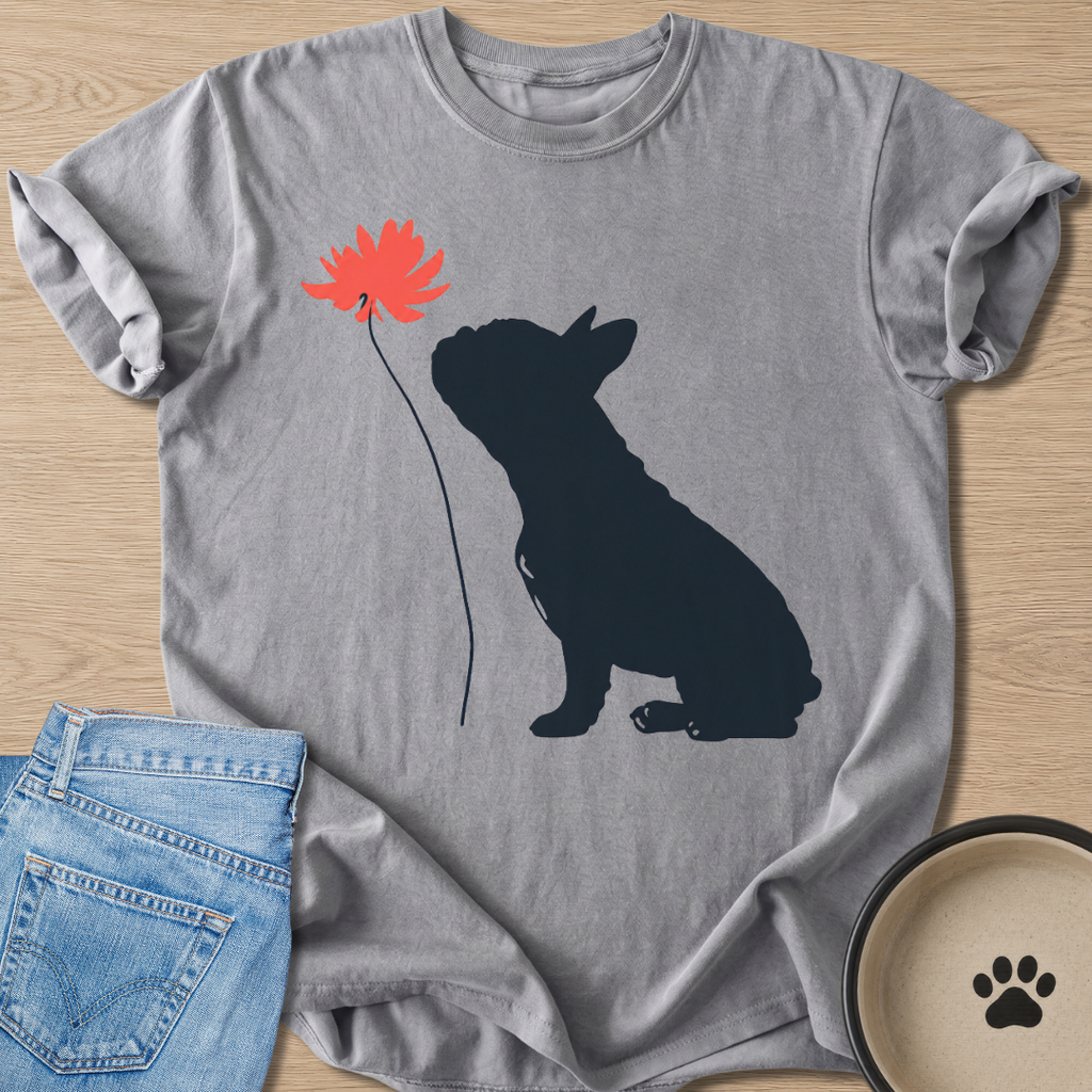 Frenchie in Bloom T-shirt