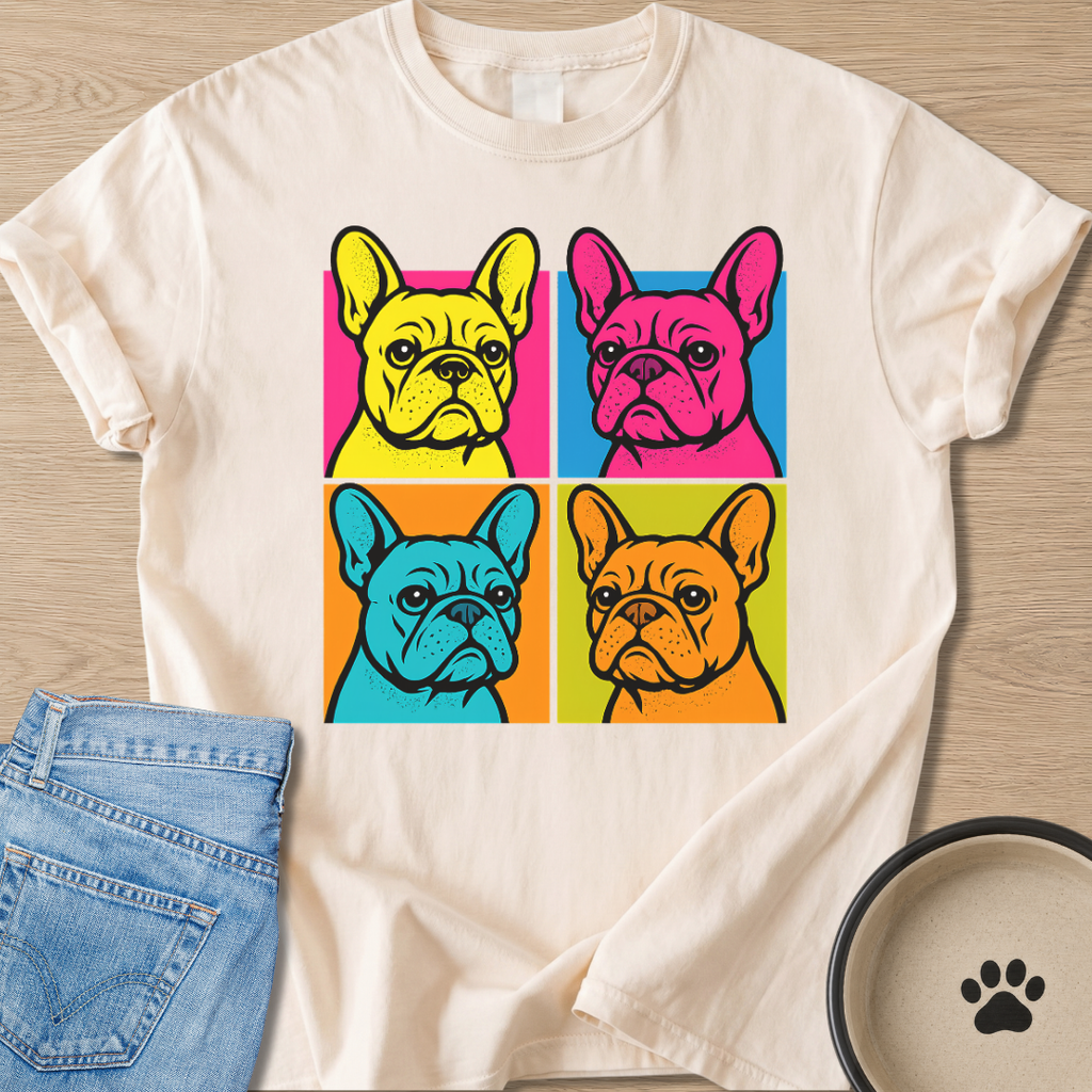 Frenchie Pop Art T-shirt
