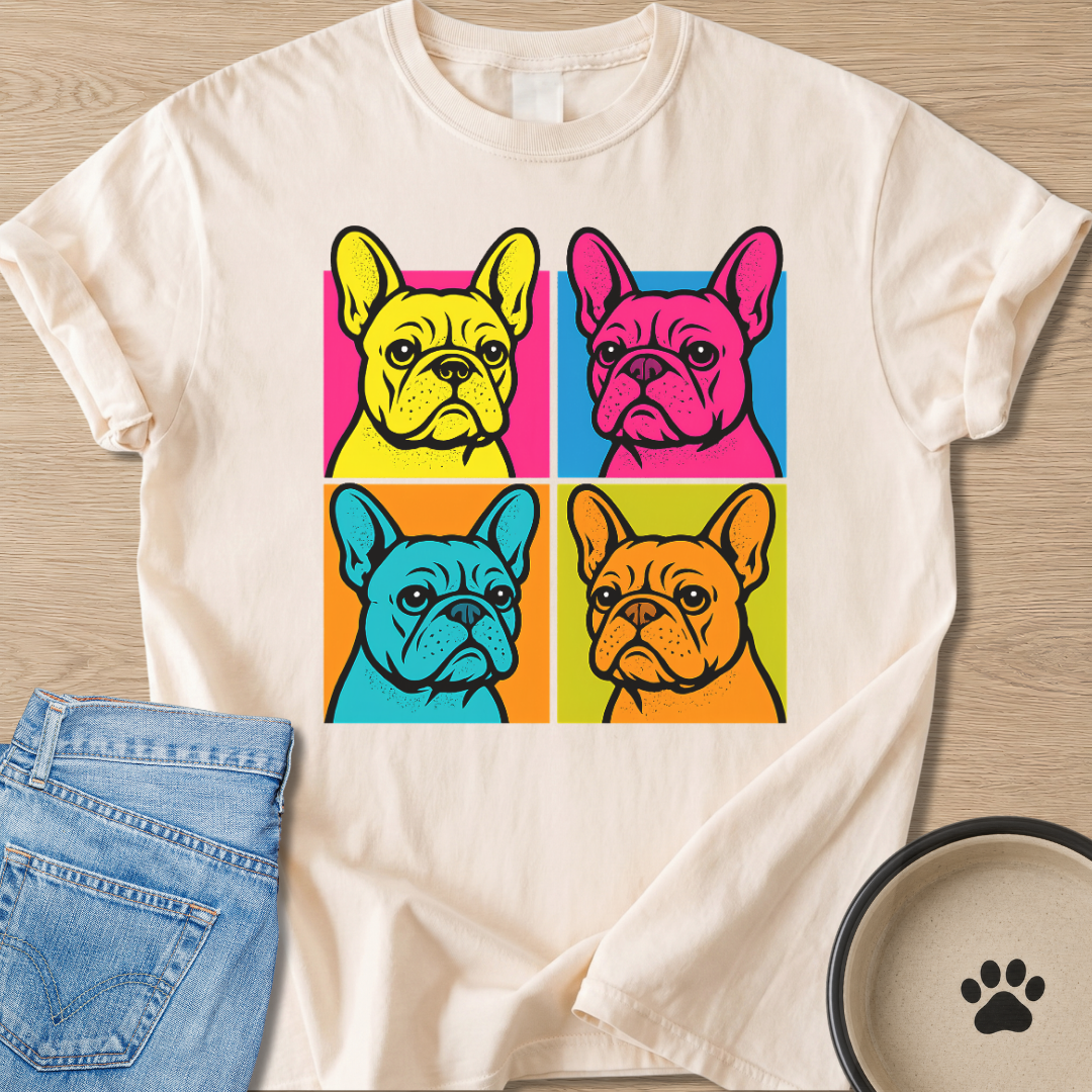 Frenchie Pop Art T-shirt