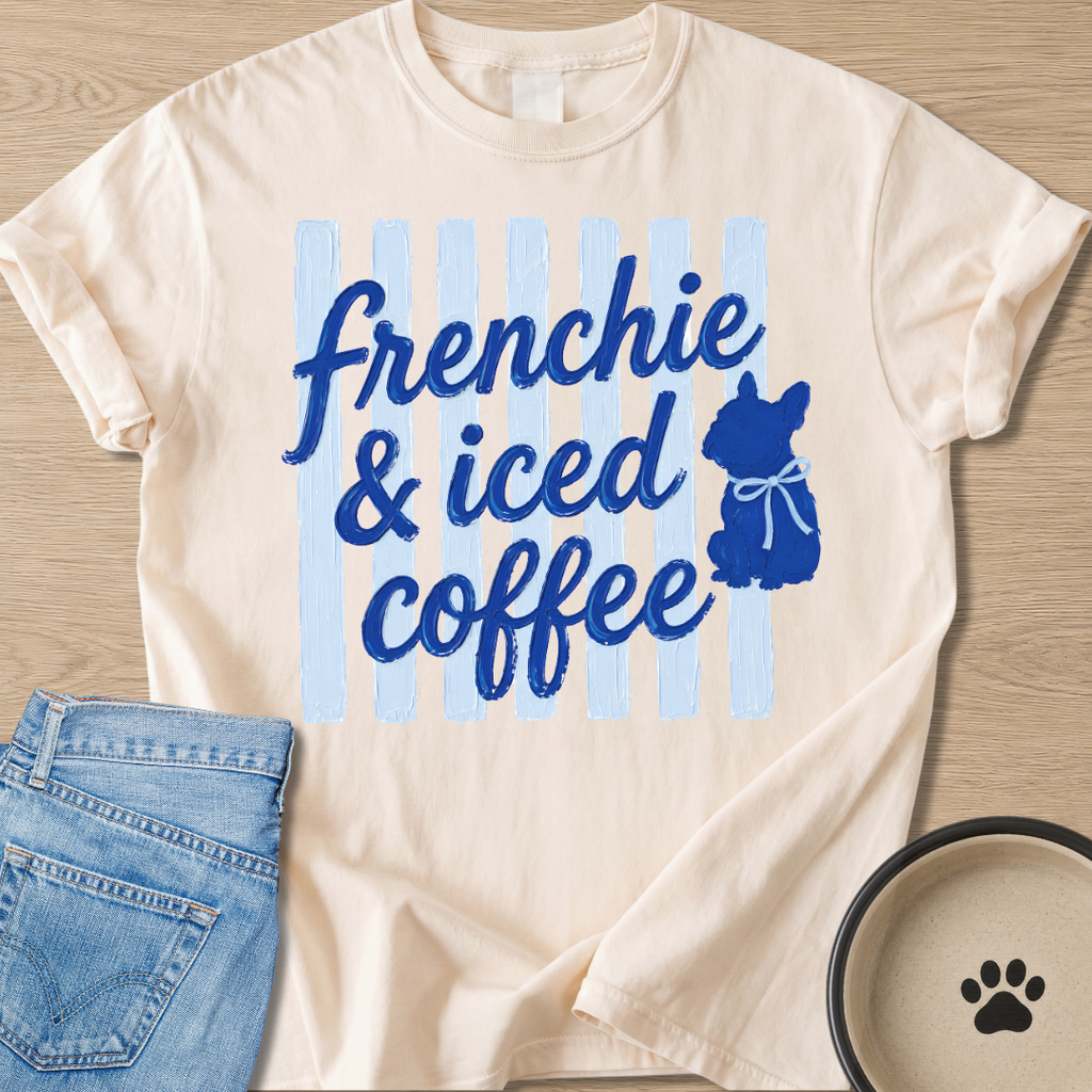 Frenchie & Iced Coffee T-shirt