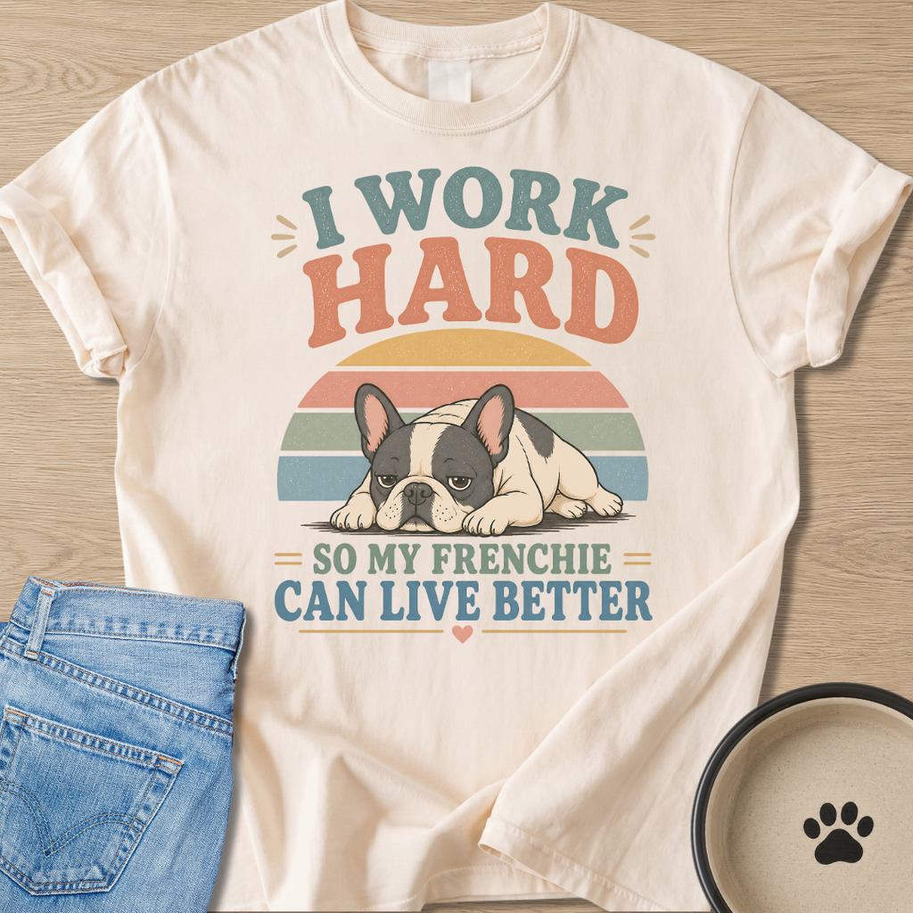 I Work For Frenchie T-shirt